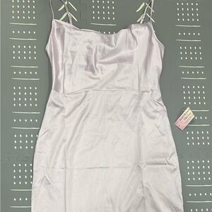 Venus Elegant Lavender Satin Dress